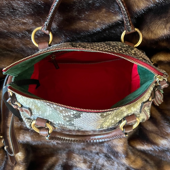 Dooney & Bourke Python Embossed Florentine Satchel - Picture 4 of 10